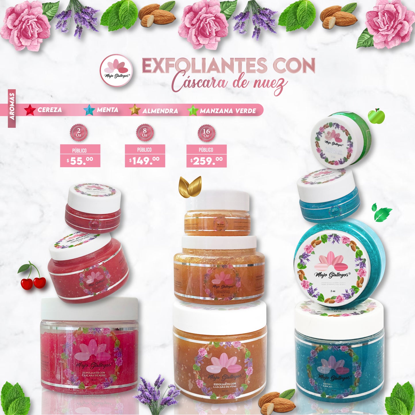 EXFOLIANTE CON CÁSARA DE NUEZ MAJO GALLEGOS