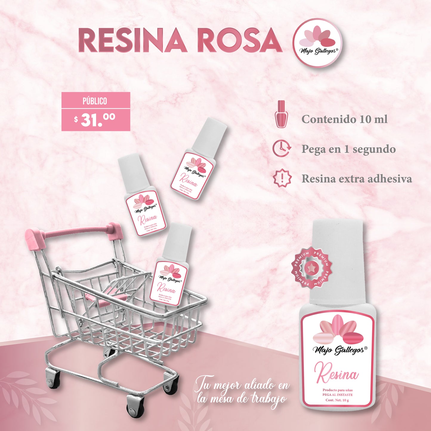 RESINA ROSA MAJO GALLEGOS