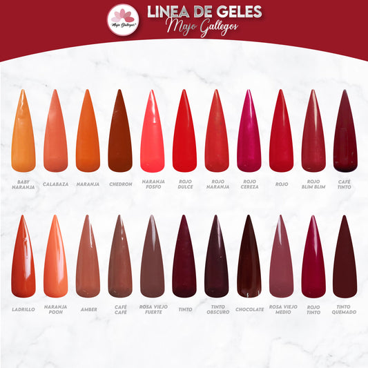 GELES ROJOS NARANJA